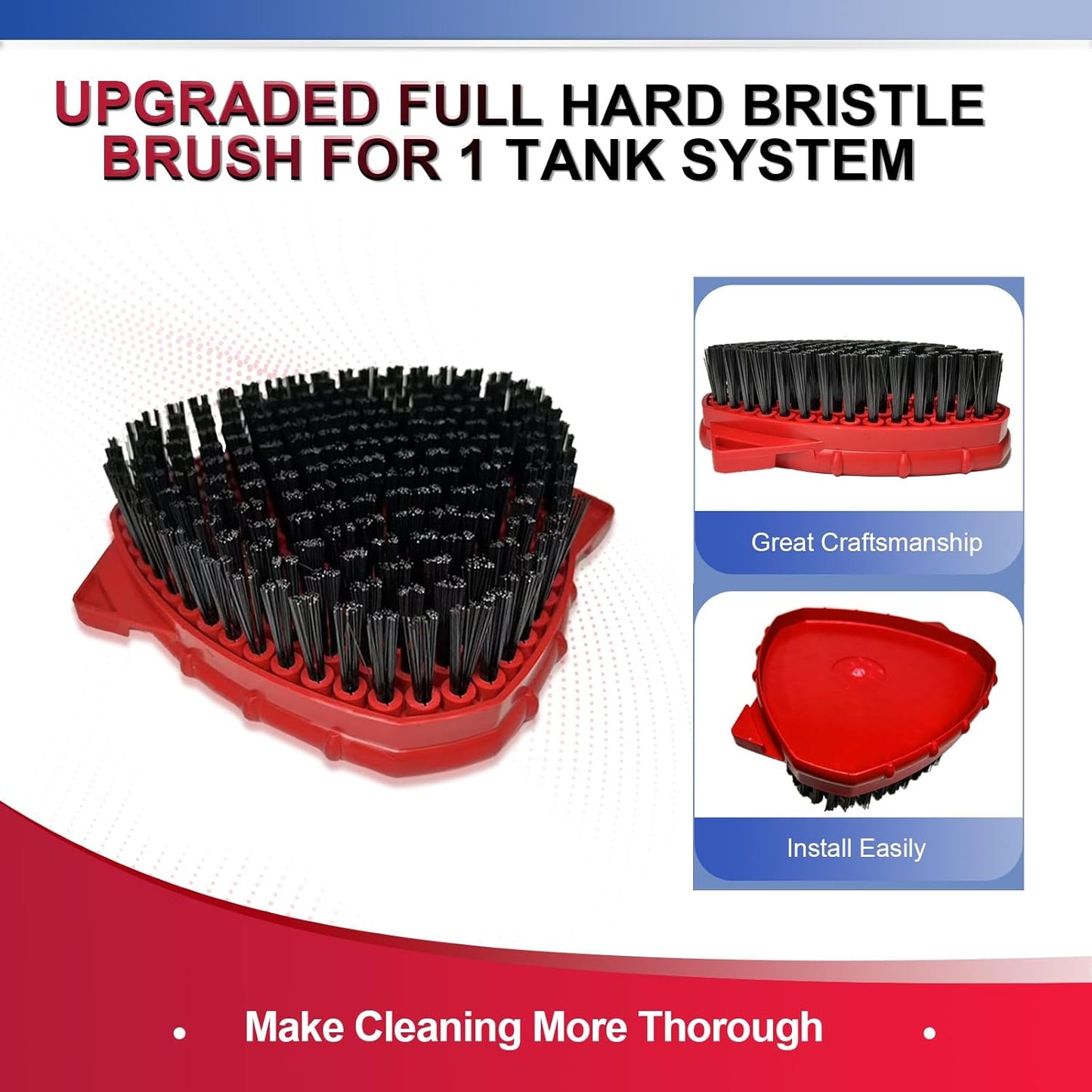 Upgraded Scrub Brush Compatible with O-Cedar EasyWring 1 System 7 Pack Triangle Mop Reusable Mop Pads Mop Head Mop Replacement Set with Base for Deep Clean White and Green