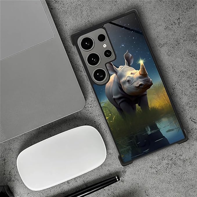for Samsung Galaxy S24 Ultra Case, Rhino Water Marshes Pattern Graphic Design - Image 6