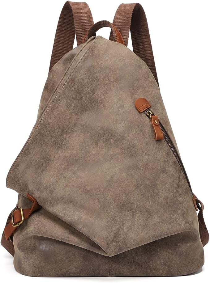 KL928 PU Leather Vintage Backpack – Large Casual Daypack Outdoor Travel by KL928