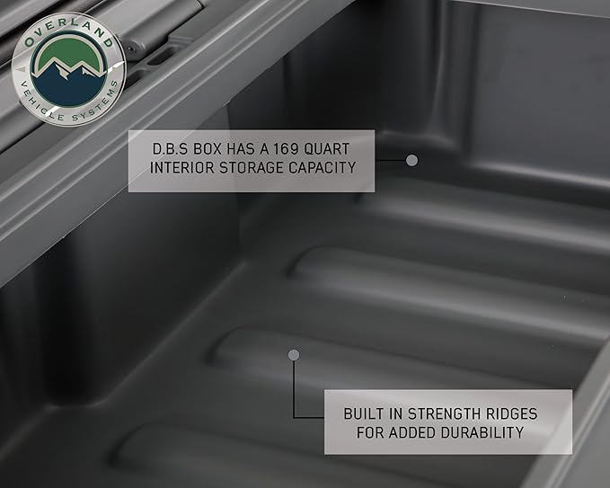 Overland Vehicle Systems 40100031 Dark Gray 169 QT Dry Box Storage - Image 8