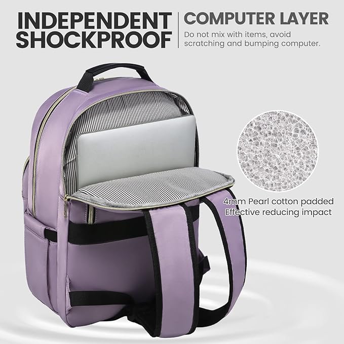 LOVEVOOK Laptop Backpack for Women 18.4 inch, Cute Womens Travel Backpack Purse - Image 3