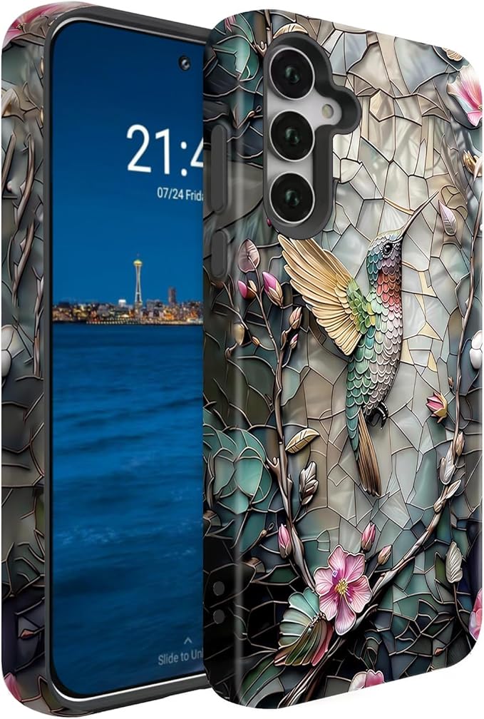 Compatible for Samsung Galaxy A36 5G Case, Dual Layer Heavy Duty 2 in 1 by BSMOSPER