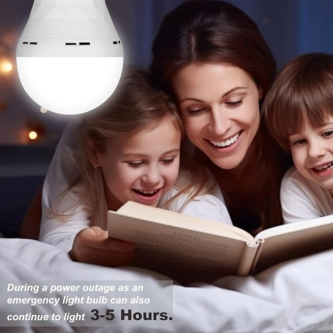 Ostwiki Rechargeable Light Bulbs, 6 Pack Battery Operated Backup Emergency - Image 5