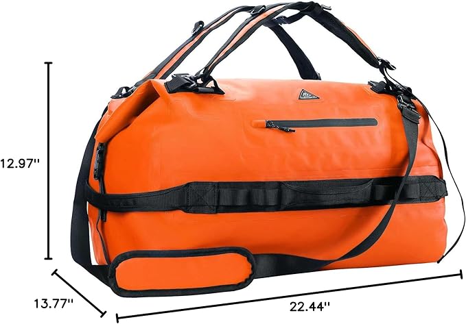 Haimont Large Waterproof Duffel Backpack Roll-Top Heavy Duty Dry Duffle Bag - Image 9