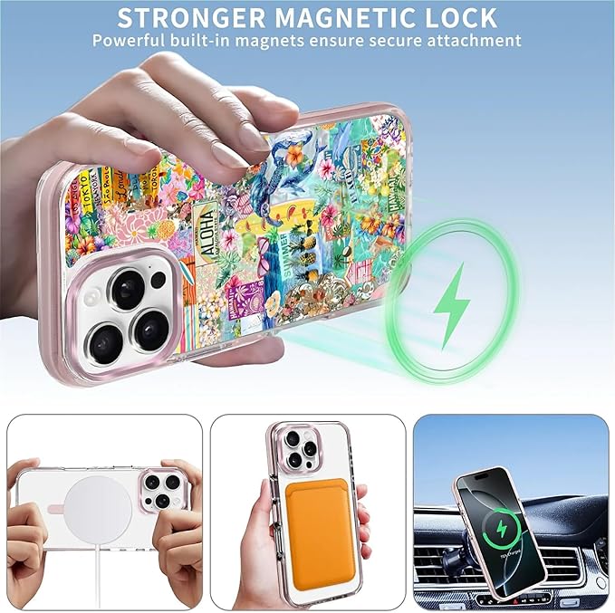 Case for iPhone 16 Pro, Hawaii Aloha Cover Coastal Beach Collage Phone Case - Image 3