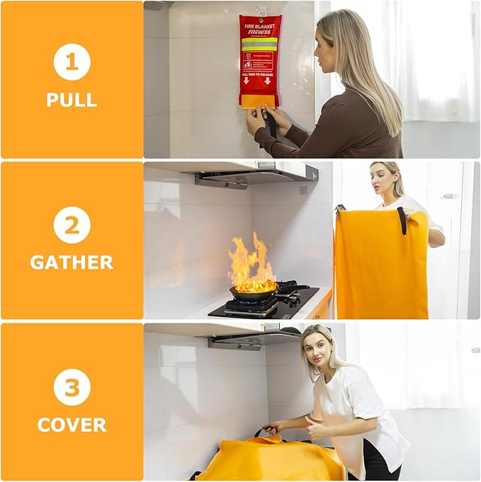 Emergency Fire Blanket, Flame Retardant Fire Blankets Emergency - Image 2