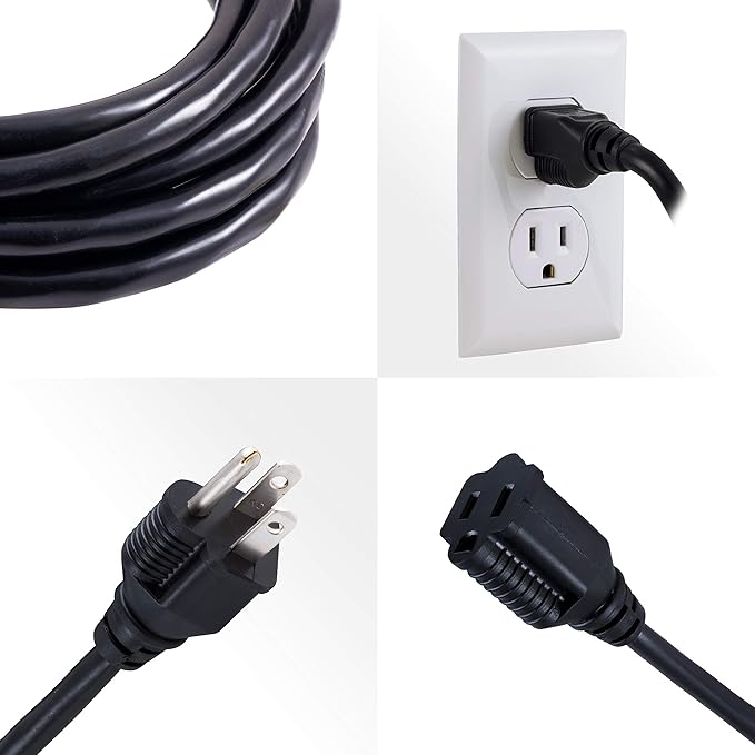 UltraPro Outdoor Extension Cord, 15 Ft, Heavy Duty, UL Certified 3 Prong - Image 3