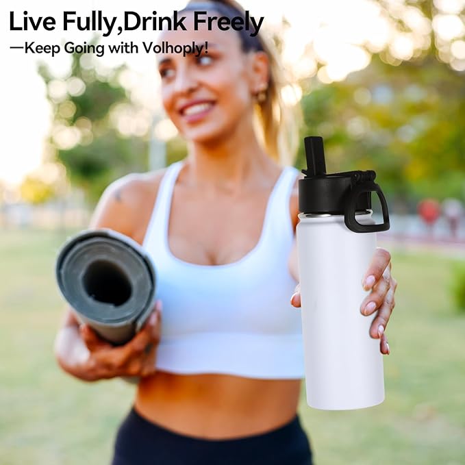 Volhoply 18oz Kids Insulated Water Bottle, Stainless Steel Water Bottles - Image 7