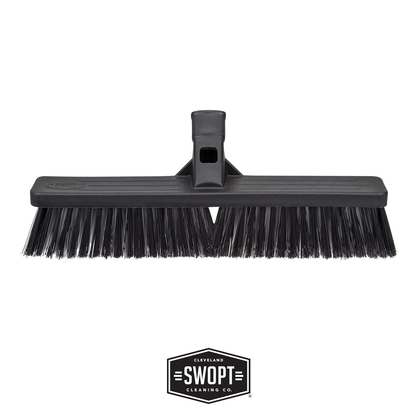 SWOPT 18” Standard Multi-Surface Push Broom Head — Indoor and Outdoor Push Broom — Cleaning Head Interchangeable with All SWOPT Cleaning Products for More Efficient Cleaning and Storage