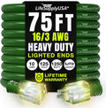 75ft Outdoor/Indoor Extension Cord 16/3 Gauge Heavy Duty 3 Prong SJTW, by LifeSupplyUSA