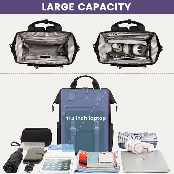 LOVEVOOK Laptop Backpack for Women Work Travel Backpack Commuter Business - Image 3