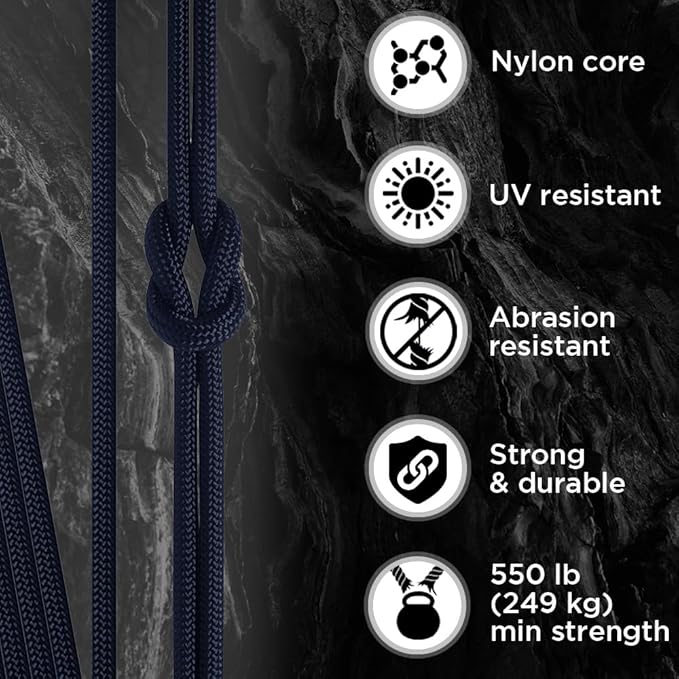 TECEUM Paracord Type III 550 Navy Blue – 1000 ft – 4mm – Tactical Rope MIL-SPEC - Image 3