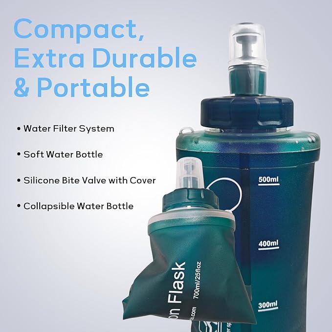 500ml Soft Flask Water Bottle, Collapsible Water Bottle - Image 3