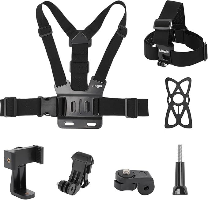 KINGKI Mobile Phone Chest Strap Harness Mount Head Strap Holder Kit - Image 8