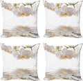 Ambesonne Flower Throw Pillow Cushion Case Pack of 4, Pure Romantic Orchids by Ambesonne