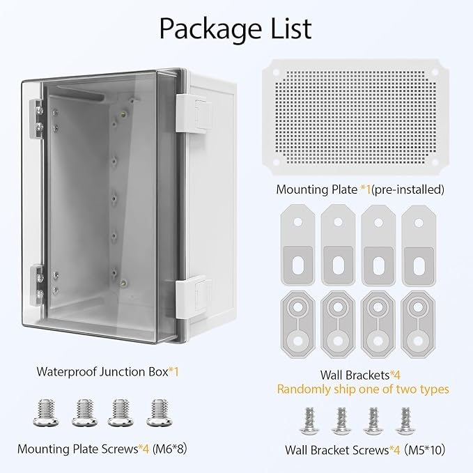 Junction Box, IP65 Waterproof Dustproof ABS Plastic Enclosure, Outdoor and - Image 7