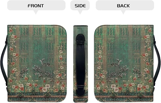 Vintage Boho Flowers Bible Cover Case - Image 4
