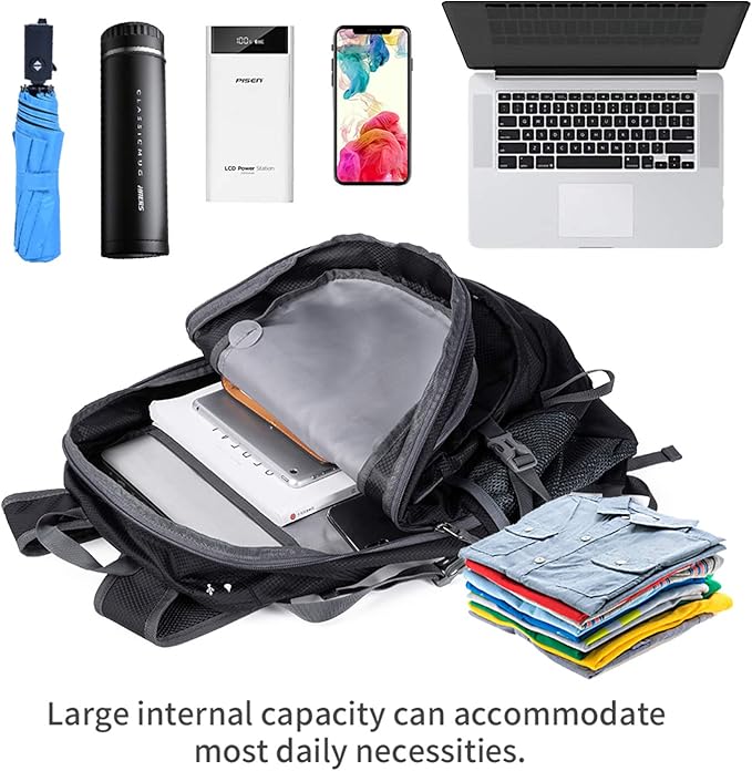 NODLAND Lightweight Backpack Travel 40L Foldable Water-Resistant Daypack - Image 7