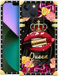 Compatible with iPhone 13 Case, Queen Lip Crown Leopard Print Luxury Golden by Unknown