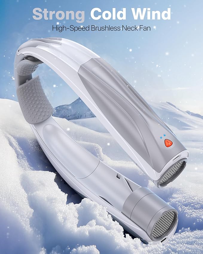 Portable Neck Fan, 6000mAh Personal Fan, 360° Cooling Rechargeable Wearable Fan - Image 2