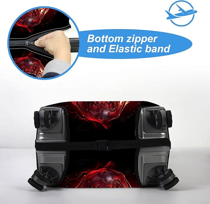 Luggage Cover Protector for 22-24 Inch Suitcases, TSA Approved Elastic Travel - Image 5