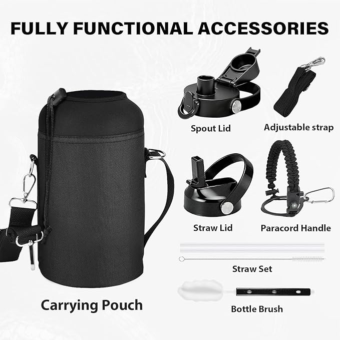 One Gallon Insulated Water Bottle, Triple Wall 128 oz Stainless Steel Wide - Image 5
