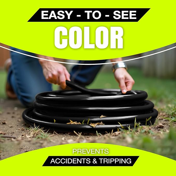 50ft Outdoor/Indoor Extension Cord 3-Outlet 12/3 Gauge Extra Heavy Duty 3 Prong - Image 5