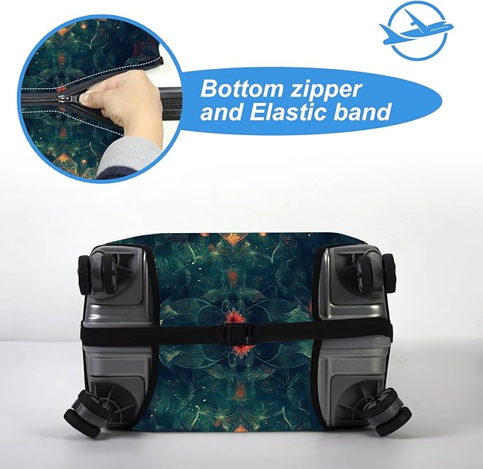 Luggage Cover Protector for 26-28 Inch Suitcases, TSA Approved Elastic Travel - Image 5