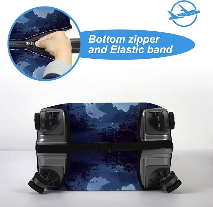 Luggage Cover Protector for 26-28 Inch Suitcases, TSA Approved Elastic Travel - Image 5