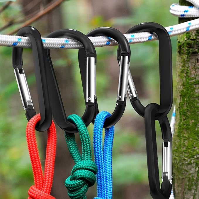 sprookber 3" Carabiner Clip Keychain, D Ring Caribeaner Clip, Key Clip - Image 5