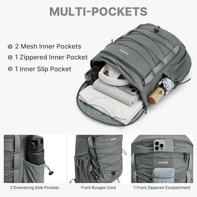 G4Free Hiking Backpack for Women Men 20L Lightweight Travel Backpacks Daypack - Image 3