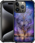 for iPhone 16 Pro Max Case, Wolves in The Woods Pattern Graphic Design Girl Boy by FKBRCL4U