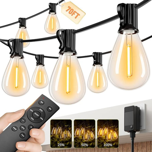 70FT LED Outdoor String Lights by Unknown