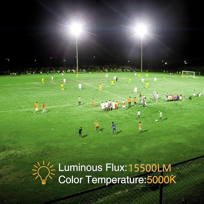 XYCN 150W LED Flood Light Outdoor, 2 Pack 15500LM Super Bright Security Light - Image 7