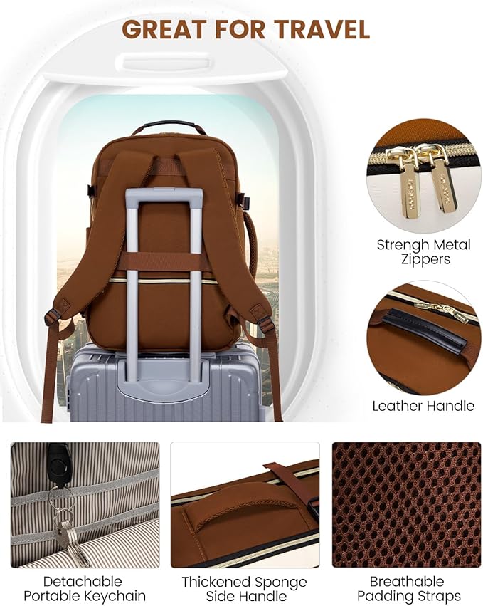 LOVEVOOK 56L Travel Backpack for Women & Men, Airline Approved Carry On Luggage - Image 5