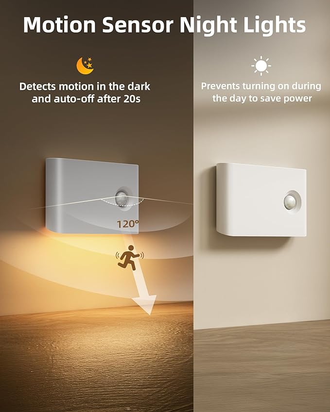 EZVALO 3 Pack Motion Sensor Night Lights, Sync LED Stair Lights Indoor - Image 4