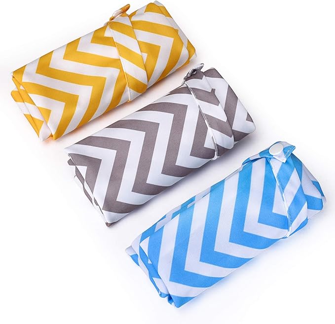 3 PCs Cloth Diaper Wet Dry Bags Waterproof Reusable Stroller Travel Beach Pool - Image 5