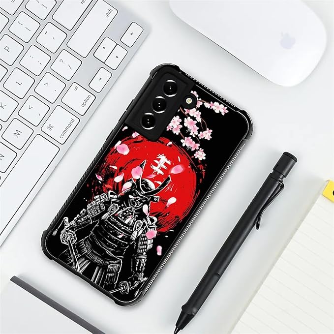 for Samsung Galaxy S21 FE Case, Sakura Japanese Samurai Pattern Graphic Design - Image 7