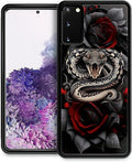 for Samsung Galaxy S20 Case, Entwined Rose Snake Pattern Graphic Design Girl by FKBRCL4U