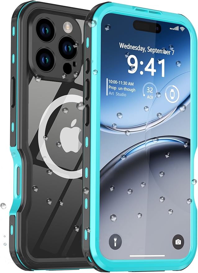 for iPhone 16 Pro Max Case Waterproof, Full-Body Hard Case Built-in by Comboproof