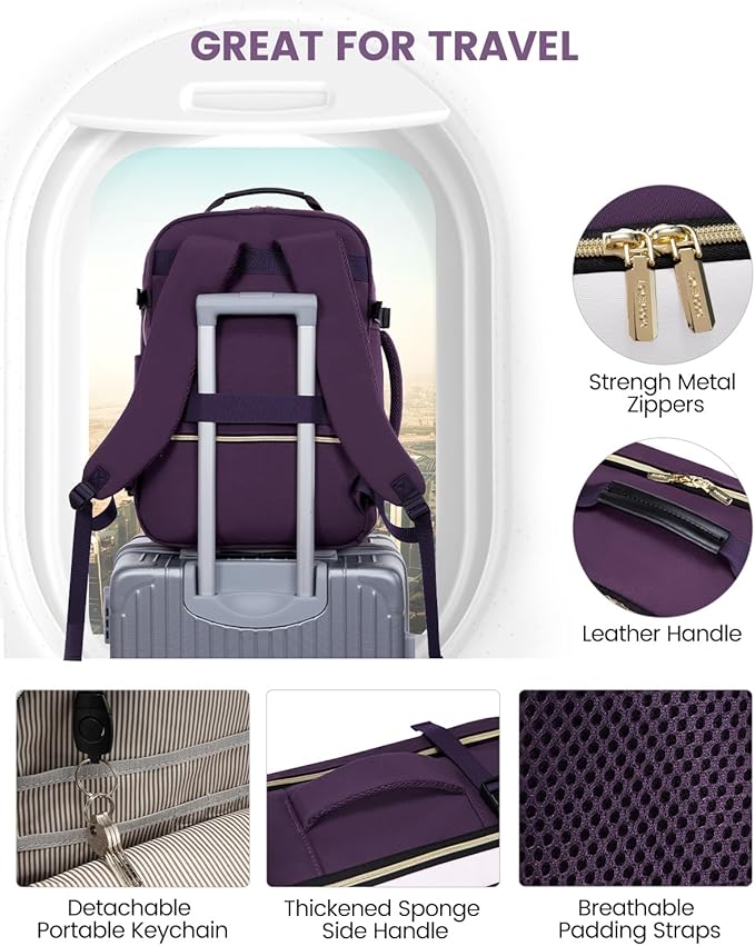 LOVEVOOK 50L Travel Backpack for Women & Men, Airline Approved Carry On Luggage - Image 7