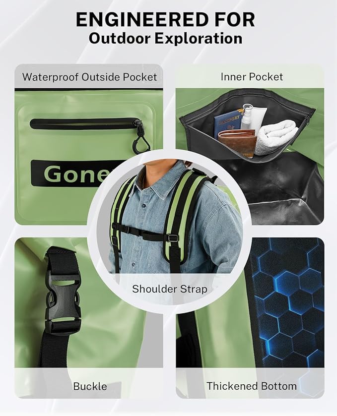 Gonex Waterproof Duffel Bag, 90L Heavy Duty Dry Duffle Bag - Image 5