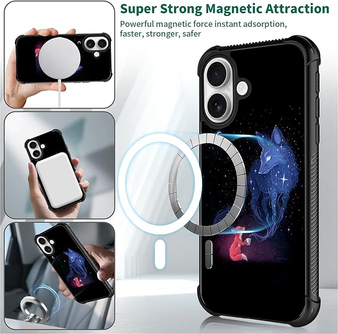 for iPhone 17 Case, for MagSafe Graphic Design for Girl Boy Soft Silicone Hard - Image 5