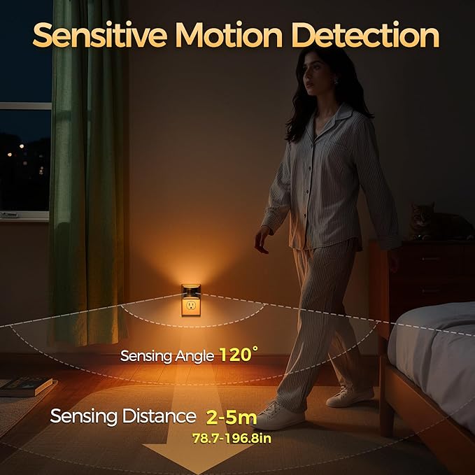 DORESshop LED Night Light, Night Lights Plug into Wall, 3 Mode Plug in Night - Image 4