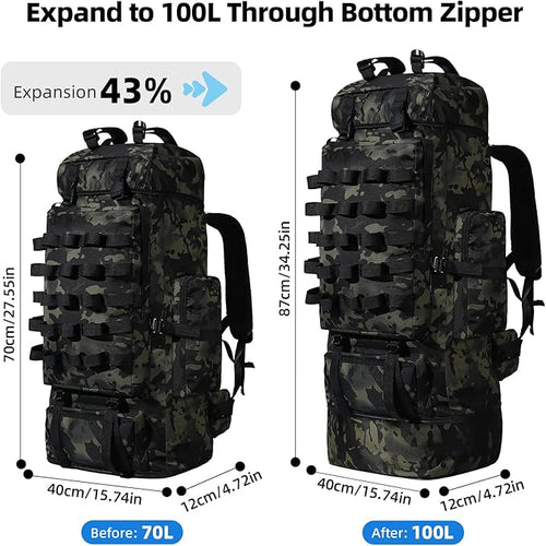 70L/100L Camping Hiking Backpack - Image 2