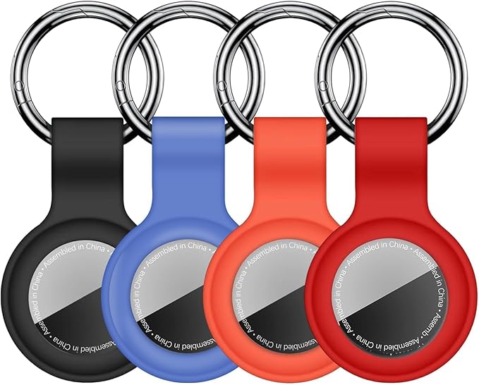 Linsaner Case for AirTag 2nd Gen & 1st Gen, Silicone Holder Keychain Key Ring by Linsaner