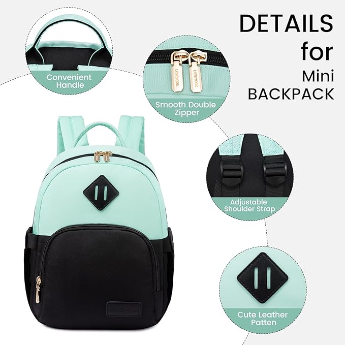 LOVEVOOK Mini Backpack for Women Light Weight Small Waterproof Backpack Purses - Image 8