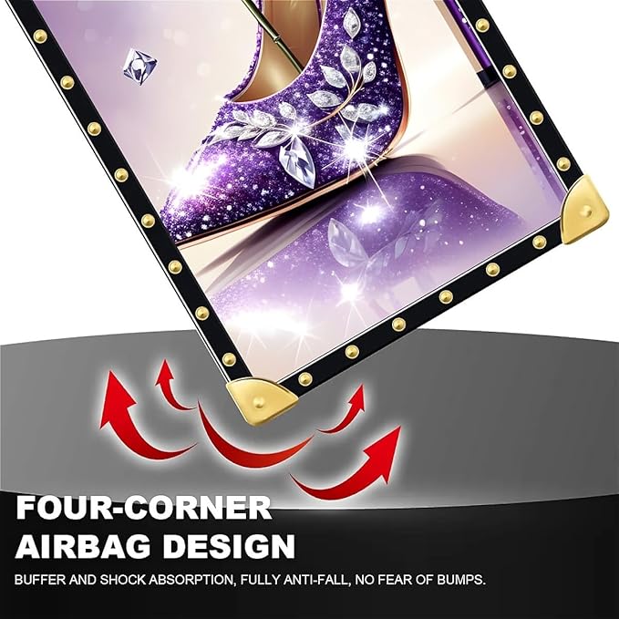 Compatible with iPhone Xs Max Case, High Heeled Purple Diamond Rose Luxury - Image 6