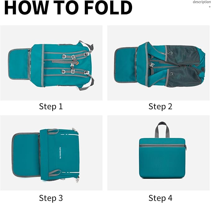 45L Lightweight Packable Backpack – Durable Foldable Daypack - Image 5