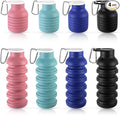 LemonRoad 4 Pcs 20 oz Portable Collapsible Water Bottles Reusable Silicone by Unknown